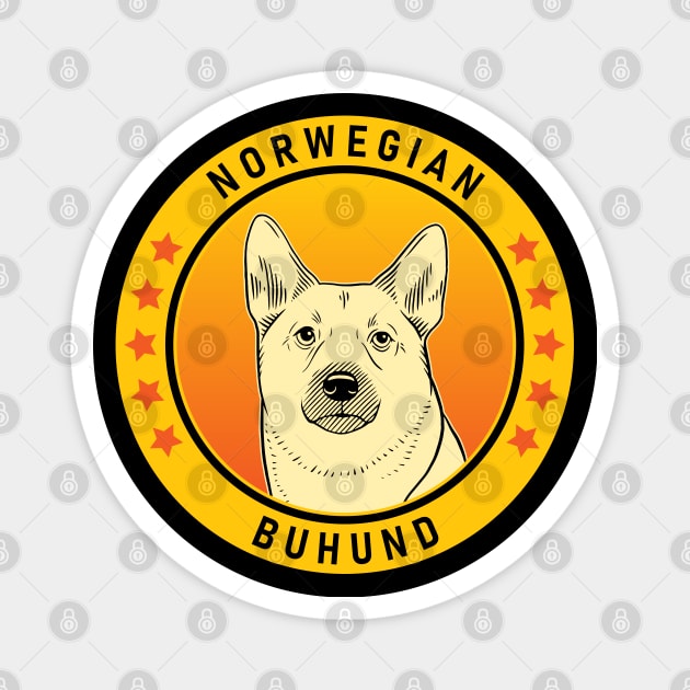 Norwegian Buhund Dog Portrait Magnet by millersye